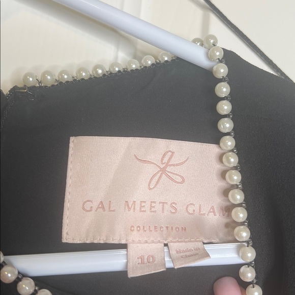 Gal Meets Glam Victoria Pearl-Trim Fit & Flare Dress size 10 - Picture 9 of 10